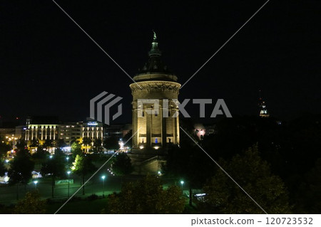 Water tower in Mannheim, Germany 120723532