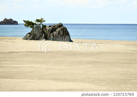 青森縣八戶市白濱海灘風景 120723769