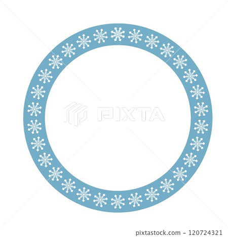 Snowflake circular decorative frame illustration Snowflake circular decorative frame illustration 120724321