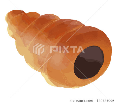 巧克力皇冠的水彩插圖 120725096