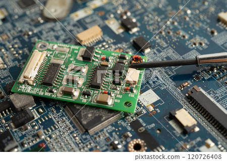 Repairing and upgrade circuit mainboard of notebook, electronic, computer hardware and technology. 120726408