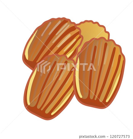 烘焙糖果瑪德琳的插圖 烘焙糖果瑪德琳的插圖 120727573