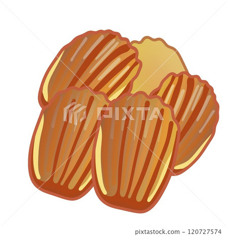 烘焙糖果瑪德琳的插圖 烘焙糖果瑪德琳的插圖 120727574