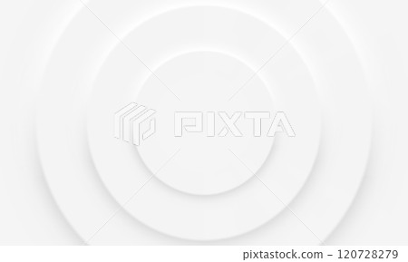 Abstract circular modern background design. White geometric circular circular blank pattern. 120728279