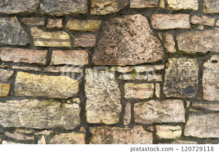 Gray stone wall texture with shades of different colors 120729118
