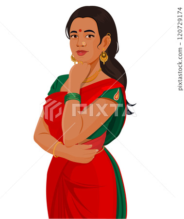 Indian Women In Red Saree, Beautiful Indian woman Indian Women In Red Saree, Beautiful Indian woman 120729174