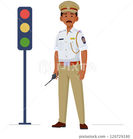 Traffic police officer, Indian police in uniform 120729180