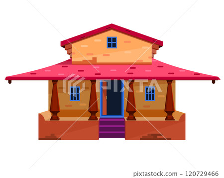 Indian colorful old house, village house Indian colorful old house, village house 120729466