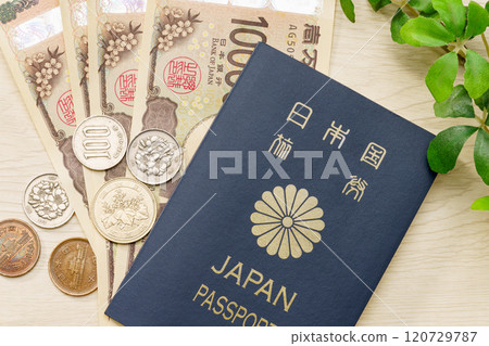 Japanese passport and money Japanese passport and money 120729787