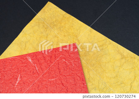 Red and golden washi paper Red and golden washi paper 120730274
