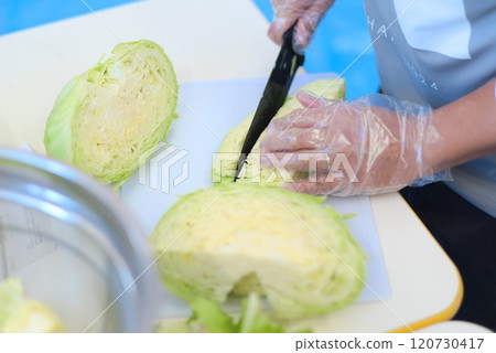 Taste of home - Fresh cabbage cut by the househusband 120730417
