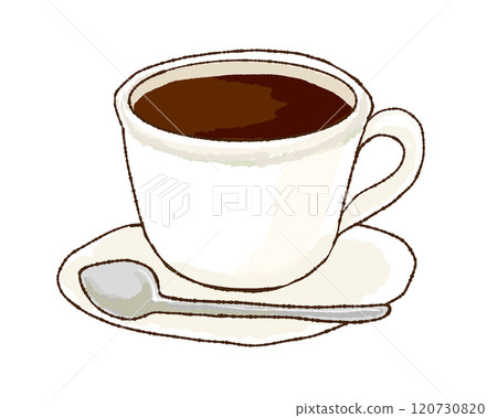 simple hot coffee illustration 120730820