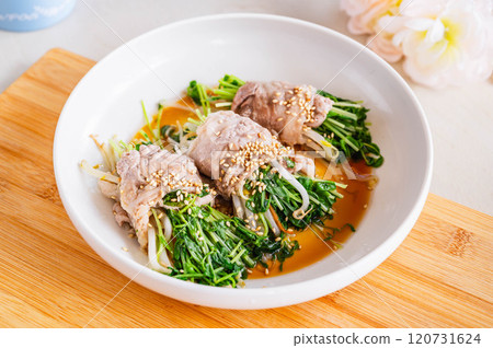 扁豆橙醋豆芽豬肉捲 扁豆橙醋豆芽豬肉捲 120731624