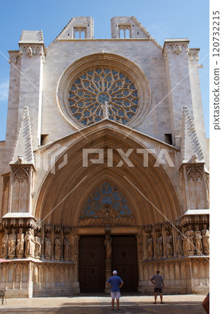 TARRAGONA, SPAIN - AUG 28th, 2017: One of most famous places of province Tarragona Catedral de Santa Maria TARRAGONA, SPAIN - AUG 28th, 2017: One of most famous places of province Tarragona Catedral de Santa Maria 120732215