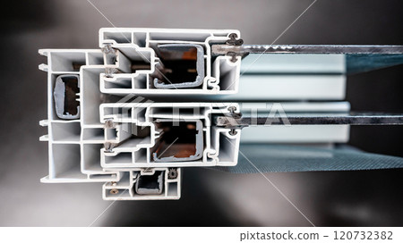 aluminum profile of sliding door or window frame with tempered glass and insect wire screen 120732382