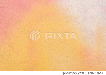 Abstract pink and yellow watercolor-style Japanese paper background material 120733651