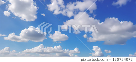 Panorama sky background. Sky on a cloudy day. 120734072