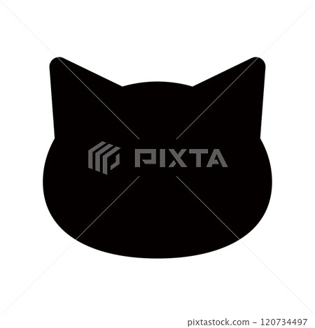 Cat icon silhouette material Cat icon silhouette material 120734497