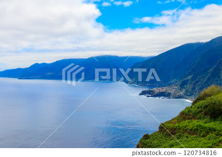 View from Miradouro da Eira da Achada in Ribeira da Janela in Madeira, Portugal View from Miradouro da Eira da Achada in Ribeira da Janela in Madeira, Portugal 120734816