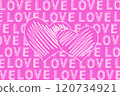Vibrant Pink Hearts With Love Background for Romantic Celebrations 120734921
