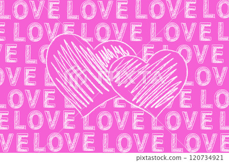 Vibrant Pink Hearts With Love Background for Romantic Celebrations 120734921