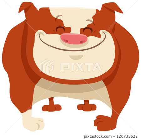 cartoon purebred bulldog dog animal character cartoon purebred bulldog dog animal character 120735622