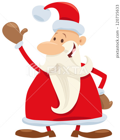 happy cartoon Santa Claus character on Christmas time happy cartoon Santa Claus character on Christmas time 120735633
