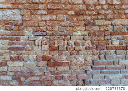 Old Red Brick Wall Old Red Brick Wall 120735878