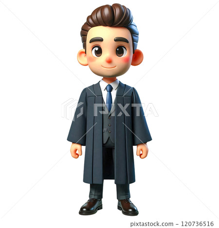 Cartoon Judge Character 120736516