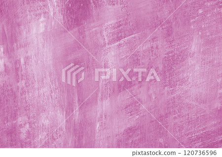 Concrete, plaster wall texture with brush strokes, pink surface with brush strokes background 120736596