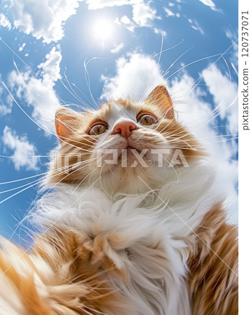 funny cat jumping 120737071