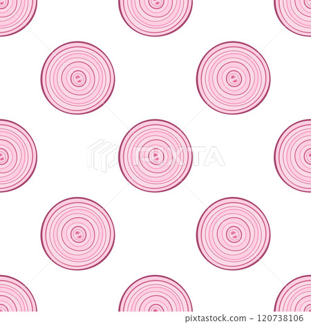 slice of red onion seamless pattern 120738106