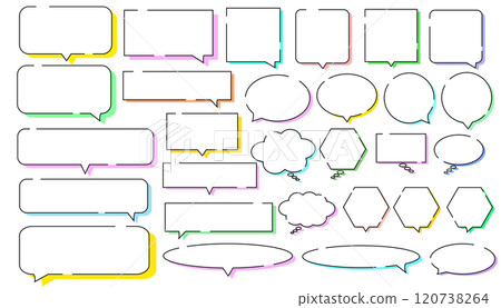 具有鬆散陰影的語音氣泡集 具有鬆散陰影的語音氣泡集 120738264