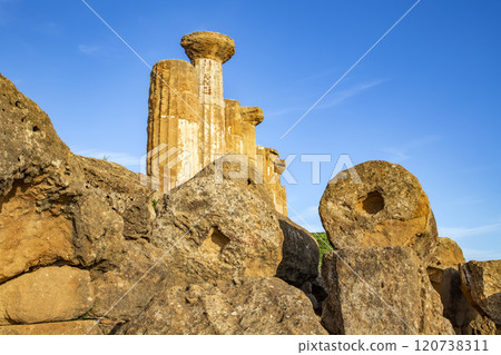 old broken temple columns 120738311