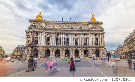 Palais or Opera Garnier The National Academy of Music timelapse hyperlapse in Paris, France. Palais or Opera Garnier The National Academy of Music timelapse hyperlapse in Paris, France. 120738363