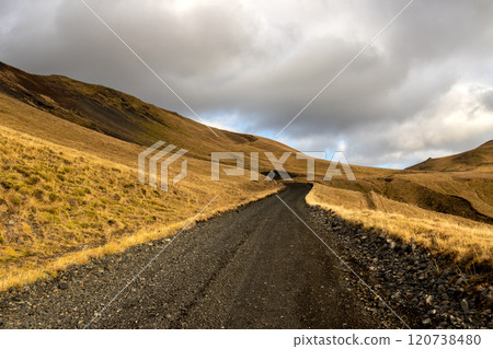 Mountains and landscape in Katla geopark, Iceland 120738480