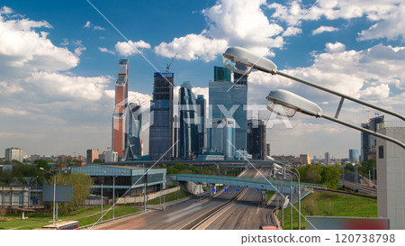 Skyscrapers International Business Center City at cloudy day timelapse hyperlapse, Moscow, Russia Skyscrapers International Business Center City at cloudy day timelapse hyperlapse, Moscow, Russia 120738798