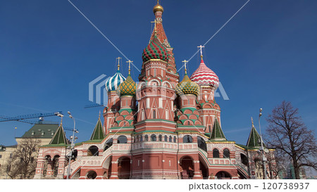 St. Basils cathedral timelapse hyperlapse in Moscow, Russia 120738937