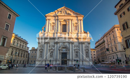 Sant Andrea Della Valle church timelapse hyperlapse in Rome Sant Andrea Della Valle church timelapse hyperlapse in Rome 120739190