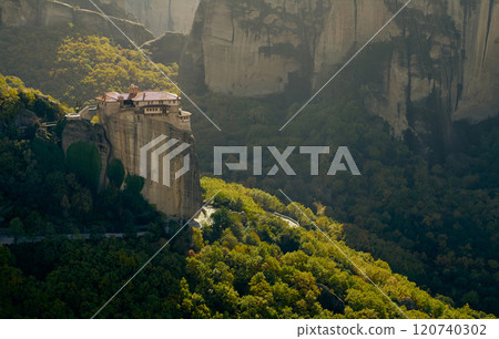 Rusanu Monastery in Meteora, Greece Rusanu Monastery in Meteora, Greece 120740302
