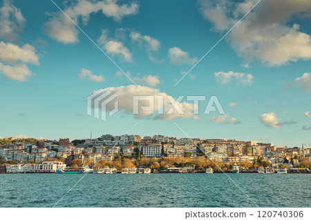 Uskudar seaside in Istanbul city, Turkey 120740306