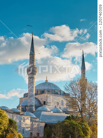 Yeni Valide mosque in Uskudar, Istanbul city, Turkey 120740309