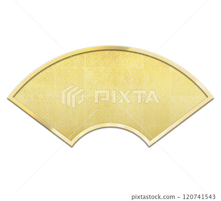 帶有金色扇形線條的背景材料 120741543