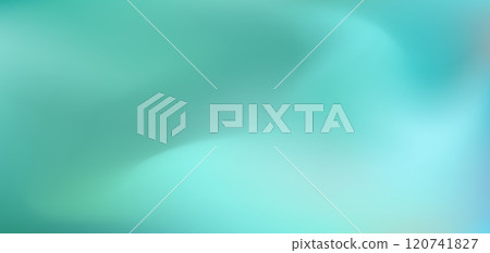 Delicate vibrant calm vector wavy teal green and turquoise blue liquid mesh gradient background. Abstract tranquil fluid digital watercolor print for banner design, aesthetic water concept 120741827