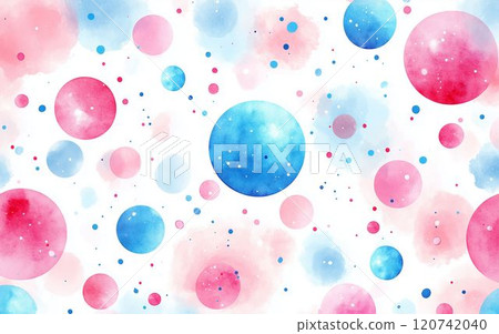 Cute watercolor style polka dot background 120742040