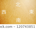 明亮的木板上寫著北、南、東、西的白色字母 120743851