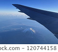 The sky and Mt. Fuji seen from an airplane 120744158