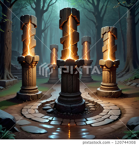 Earth attribute magic icon 120744308