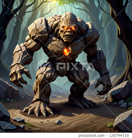 Earth attribute magic icon 120744310