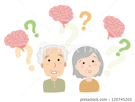 Dementia image senior illustration 02 Dementia image senior illustration 02 120745203